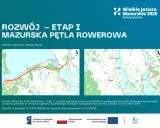 Mapy przedstawiające fragmenty Mazurskiej Pętli Rowerowej w powiecie giżyckim i gminie Miłki.