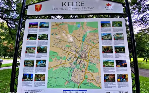 Mapa Kielc z opisem atrakcji. Zobacz, co warto zwiedzić w Kielcach!