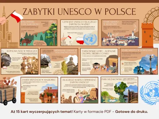 Odkryj obiekty UNESCO w Polsce: od prastarych puszcz po średniowieczne kopalnie i zamki. Poznaj bogactwo historii i kultury naszego kraju.