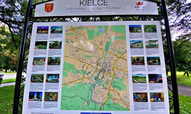 Mapa Kielc z opisem atrakcji. Zobacz, co warto zwiedzić w Kielcach!
